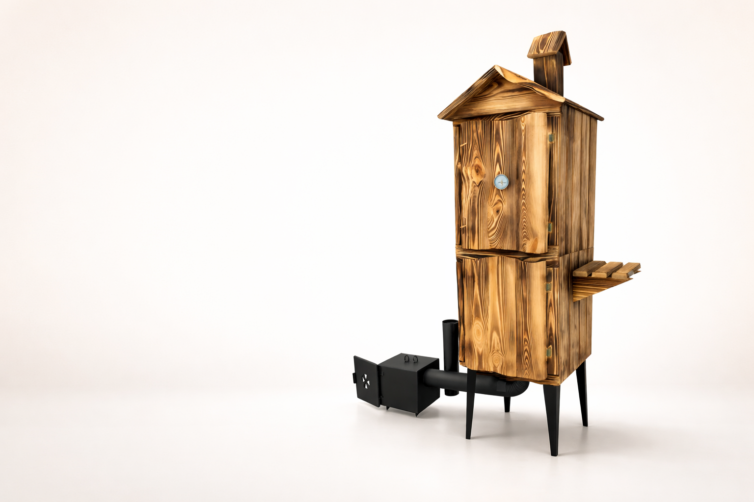 Wędzarnia drewniana opalana